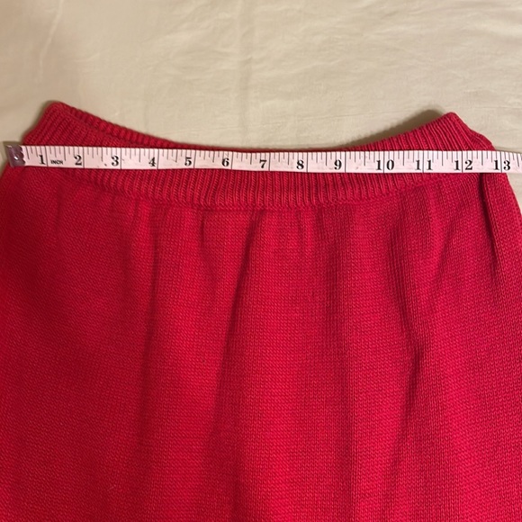 Red Sweater Midi Skirt - Picture 6 of 9